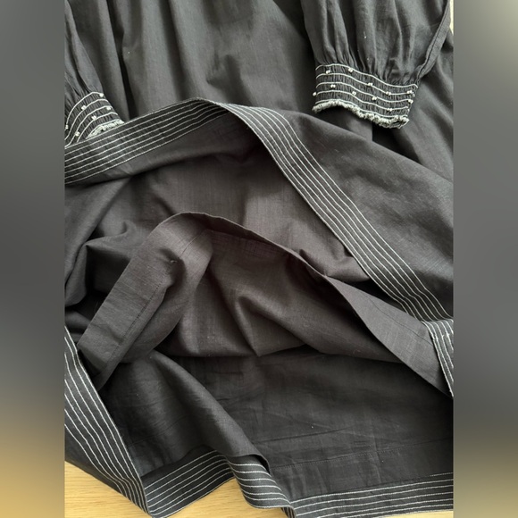 Velvet By Graham & Spencer Boho Peasant Cotton Beaded Smock Tunic Dress Size S - Picture 8 of 13